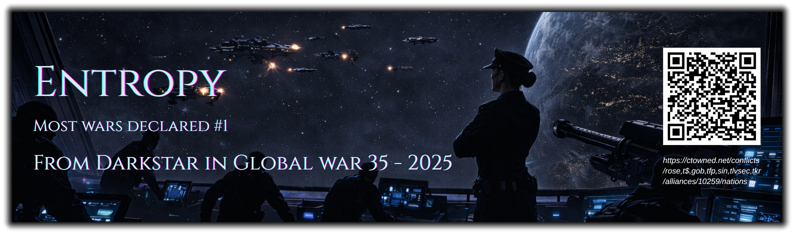 Most Wars declared for Darkstar in GW35 ribbon